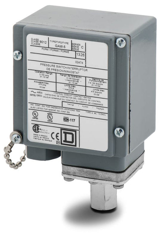 Square D 9012GAW5 Pressure Switch