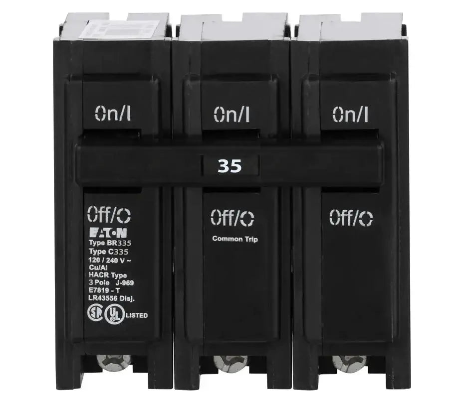 BR335 - Eaton - 35 Amp Circuit Breaker Plug-In - 35 Amp - 3 Pole - 240 Volt