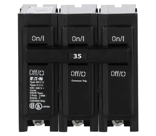 BR335 - Eaton - 35 Amp Circuit Breaker Plug-In - 35 Amp - 3 Pole - 240 Volt