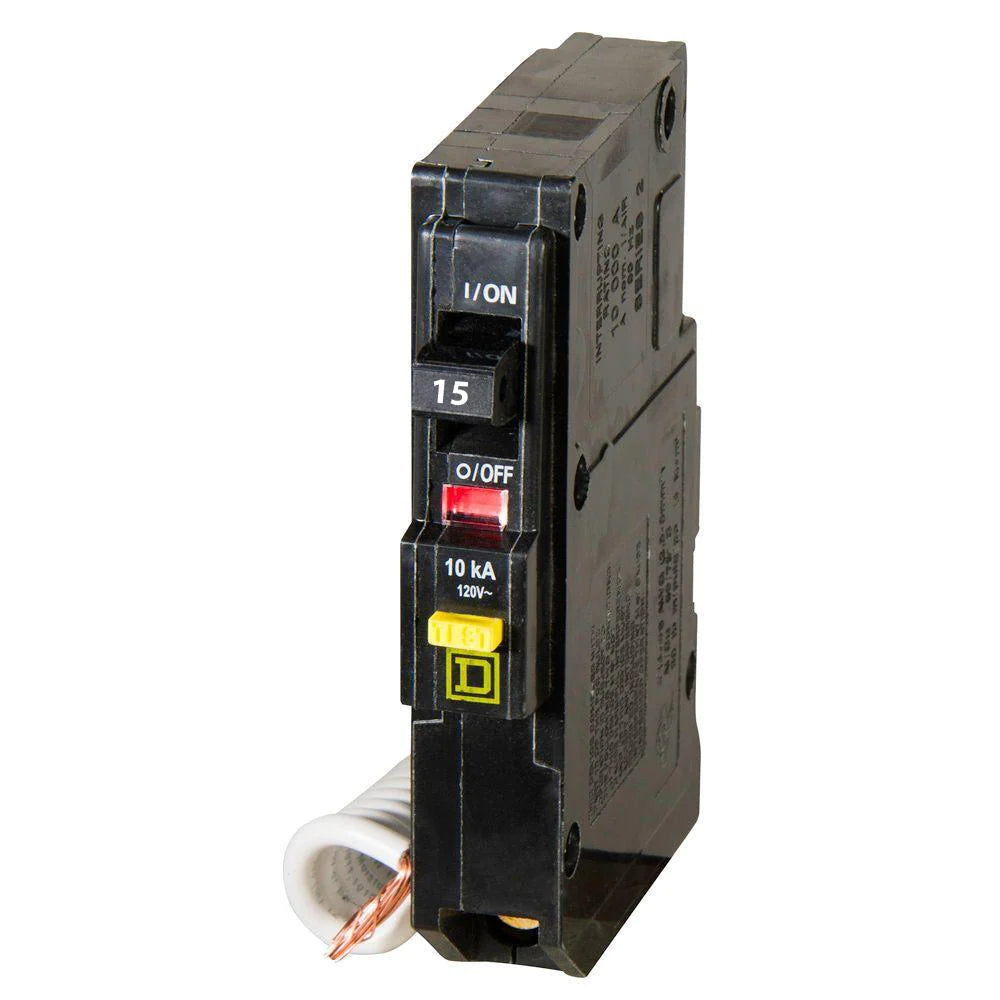 Square D Qo115Gfi 1 Pole Ground Fault Gfci Plug In Circuit Breakers - Side View