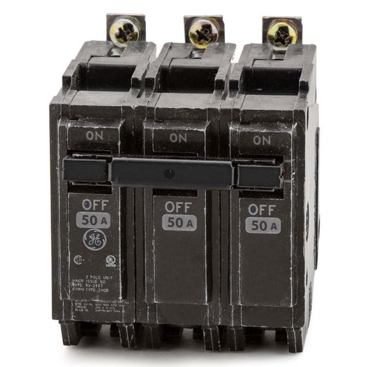 Thqb32050 Ge 50 Amp 3 Pole Bolt On Circuit Breaker - Side View