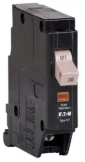 CHF130ST Eaton 30A 1-Pole 120V GFCI Plug-In Circuit Breaker