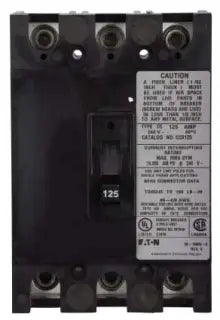 CC3125 Eaton 125A 3-Pole Base Mount Circuit Breaker