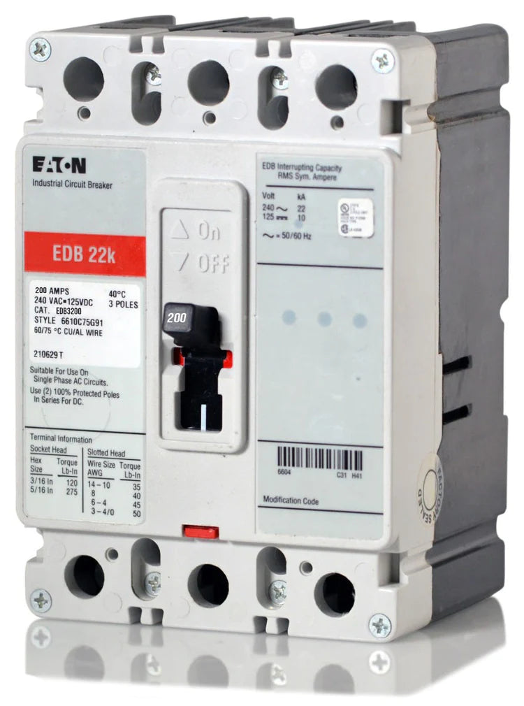 EDB3200 Cutler Hammer Molded Case Circuit Breaker Series C 200A 240V