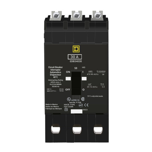 Square D EDB34030 30A 3P 480V