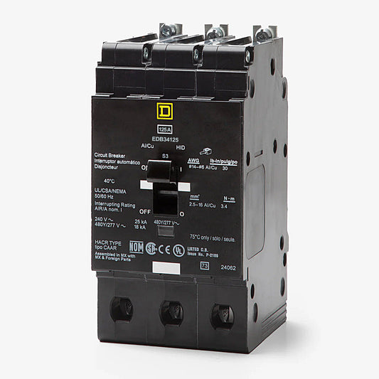 Square D EDB34125 125A 3P 480V