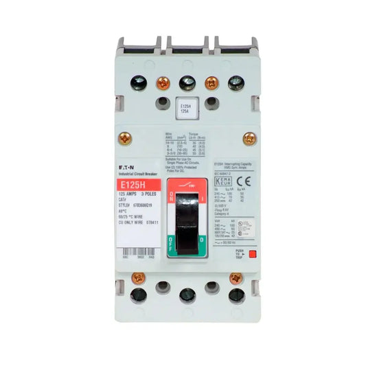 EGH3090FFB - Cutler Hammer Bolt-On 600V 90A 3 pole circuit breaker 65kA@480V