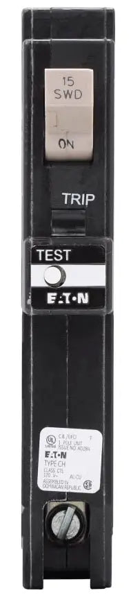 CHFGFT115PN Eaton 15A 1-Pole 120V GFCI Feed-Thru Plug-On Neutral Circuit Breaker