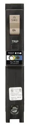 CHFPAFGF115CS Eaton 15A 1-Pole 120V Dual Function Plug-In Circuit Breaker