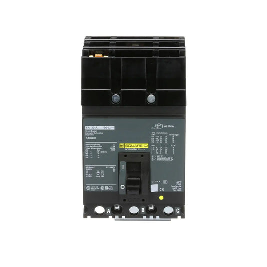 FA36030 - Square D - Molded Case Circuit Breaker I-Line Plug-In - 30 Amp - 3 Pole - 600 Volt