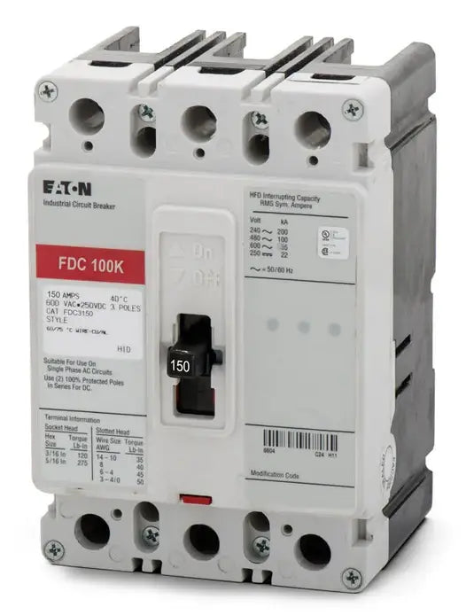 Eaton FDC3200 3-Pole 200A Bolt-On Circuit Breaker 600V