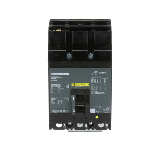 FH36050 - Square D - Molded Case Circuit Breaker I-Line Plug-In - 50 Amp - 3 Pole - 600 Volt