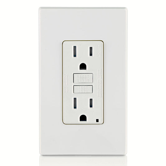 GFTR1-W Self-test SmartlockPro Tamper Resistant GFCI Receptacle, 15A, NEMA 5-15R - White (125V)