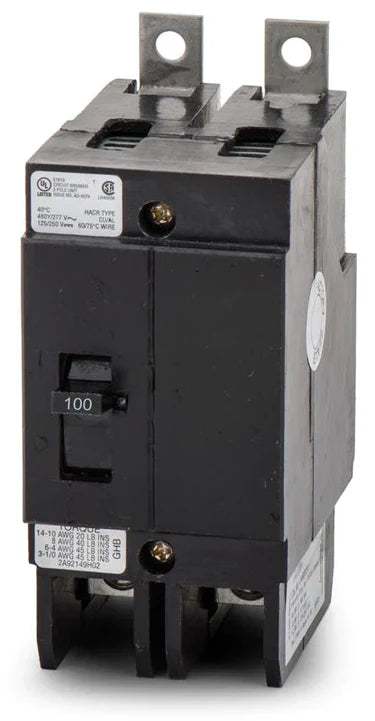 Eaton FD2050 2-Pole 50A Bolt-On Molded Case Circuit Breaker 600V