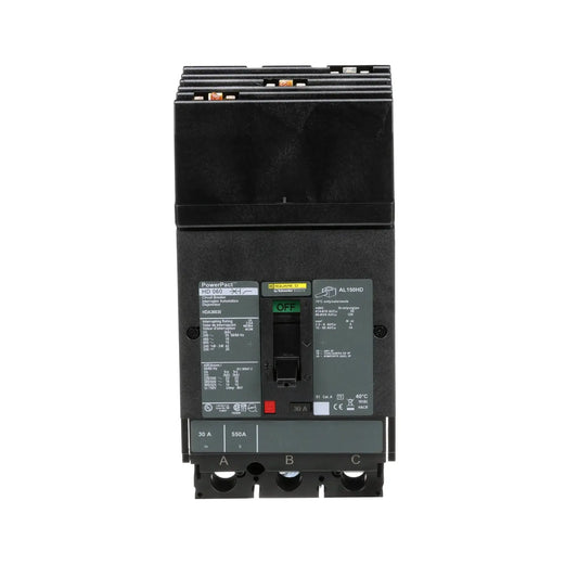 HDA36030 - Square D - Molded Case Circuit Breaker I-Line Plug-In - 30 Amp - 3 Pole - 600 Volt