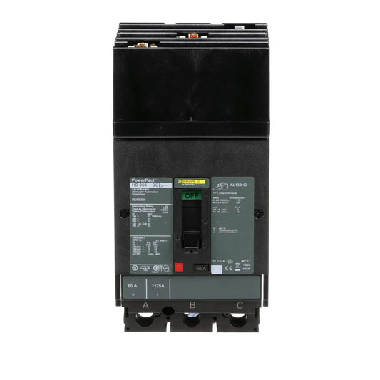 HDA36060 - Square D - Molded Case Circuit Breaker I-Line Plug-In - 60 Amp - 3 Pole - 600 Volt