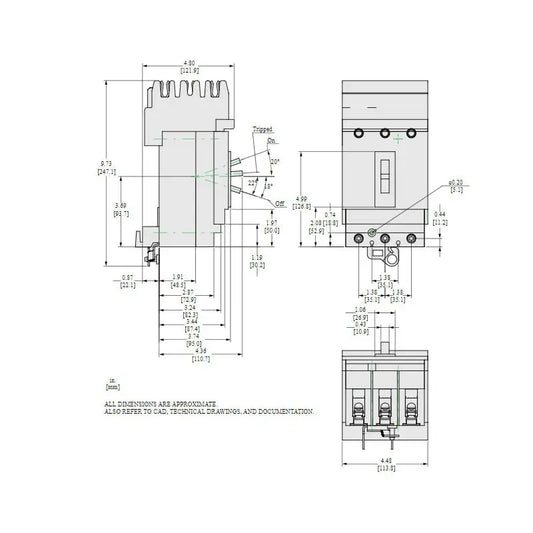 HDA36060 - Square D - Molded Case Circuit Breaker I-Line Plug-In - 60 Amp - 3 Pole - 600 Volt