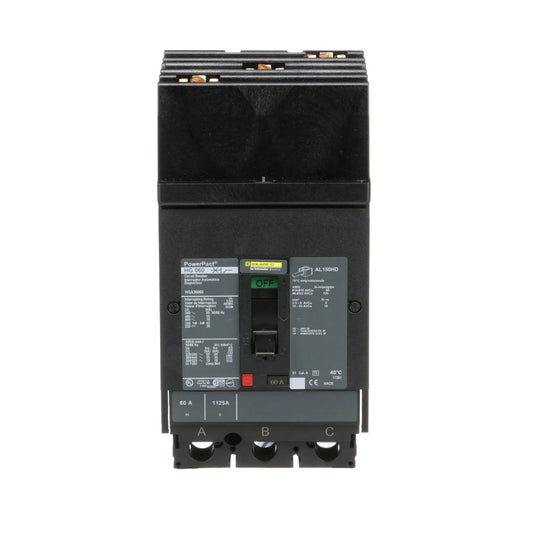 HGA36060 - Square D - Molded Case Circuit Breaker I-Line Plug-In - 60 Amp - 3 Pole - 600 Volt