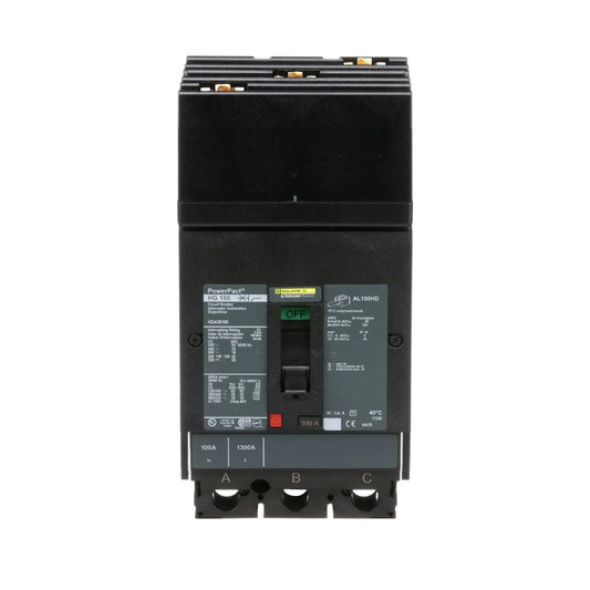HGA36100 - Square D - Molded Case Circuit Breaker I-Line Plug-In - 100 Amp - 3 Pole - 600 Volt