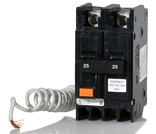 Qcgfep2025 Eaton Gfep Circuit Breaker Feed Thru 25 Amp 2 Pole 240 Volt - Front View