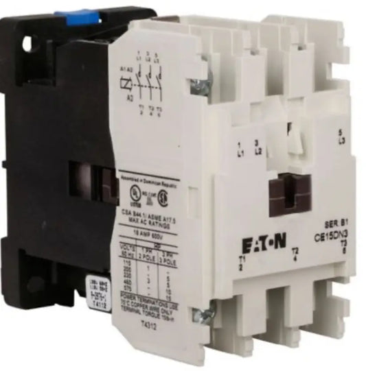 CE15EN3TB Cutler Hammer Freedom Series Contactor 3 pole 3 phase 600V 25A 24V coil