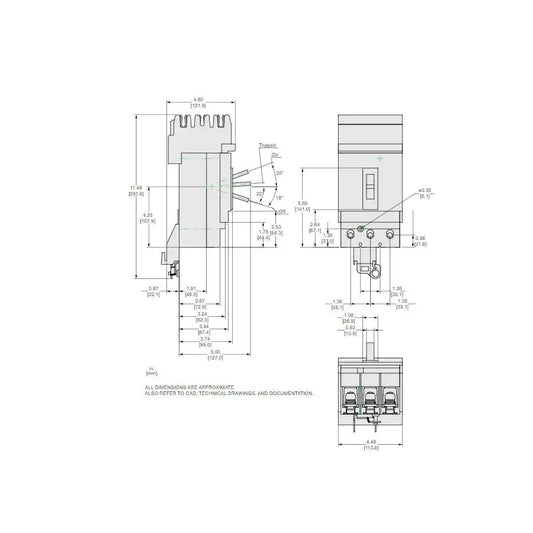 JGA36250 - Square D - Molded Case Circuit Breaker I-Line Plug-In - 250 Amp - 3 Pole - 600 Volt