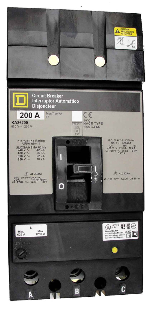 Square D KA36200 I-Line Plug-In Circuit Breaker