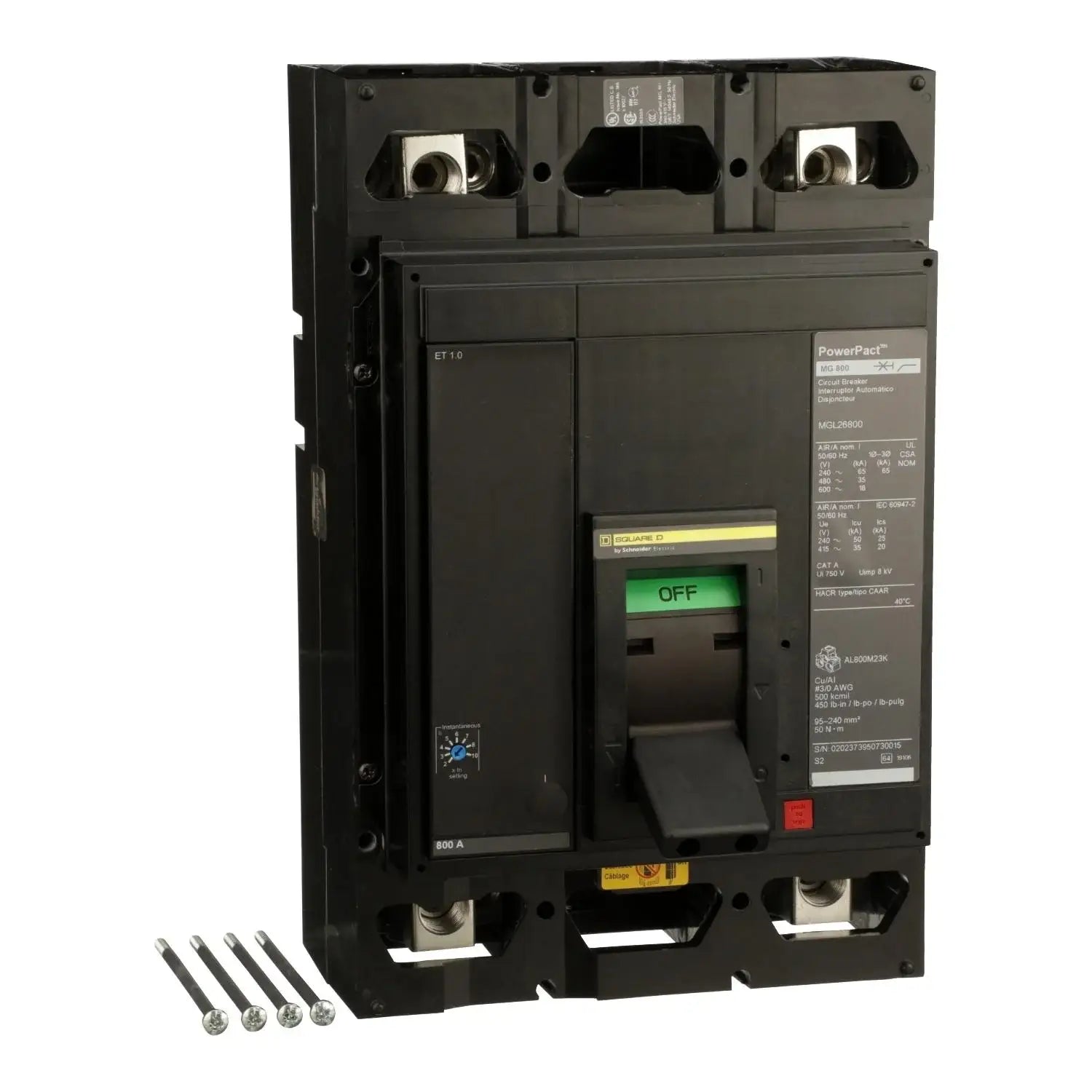 MGL26500 - Molded Case Feed-Thru - 500 Amp - 2 Pole - 600 Volt