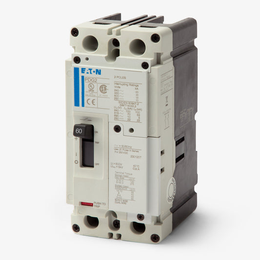 Eaton Cutler-Hammer PDG22G0025TFFJ 25A 2-Pole Molded Case Circuit Breaker - Front View