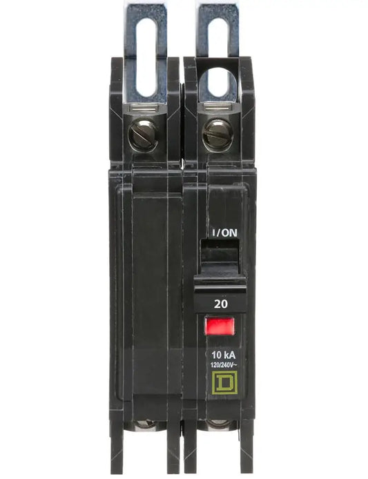 QOU220 - Square D - 20 Amp Circuit Breaker Bolt-On - 20 Amp - 2 Pole - 240 Volt