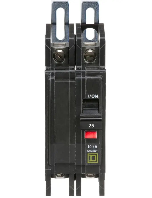 QOU225 - Square D - 25 Amp Circuit Breaker Bolt-On - 25 Amp - 2 Pole - 240 Volt