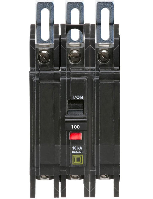 QOU3100 - Square D - 100 Amp Circuit Breaker Bolt-On - 100 Amp - 3 Pole - 240 Volt