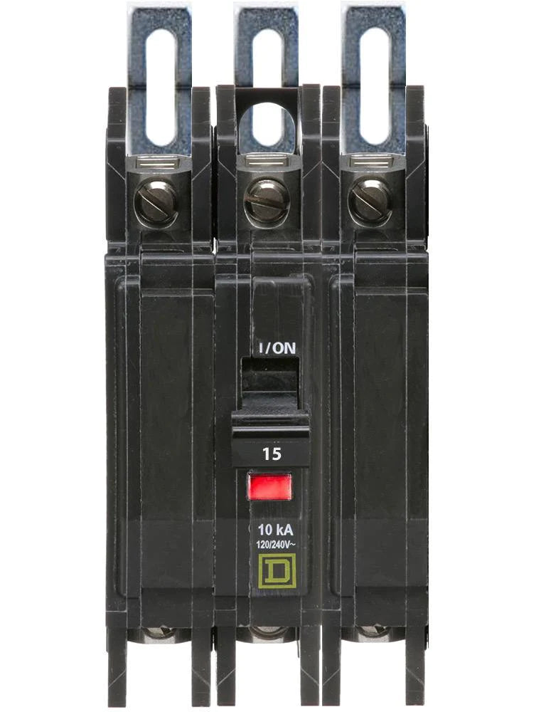 QOU315 - Square D - 15 Amp Circuit Breaker Bolt-On - 15 Amp - 3 Pole - 240 Volt