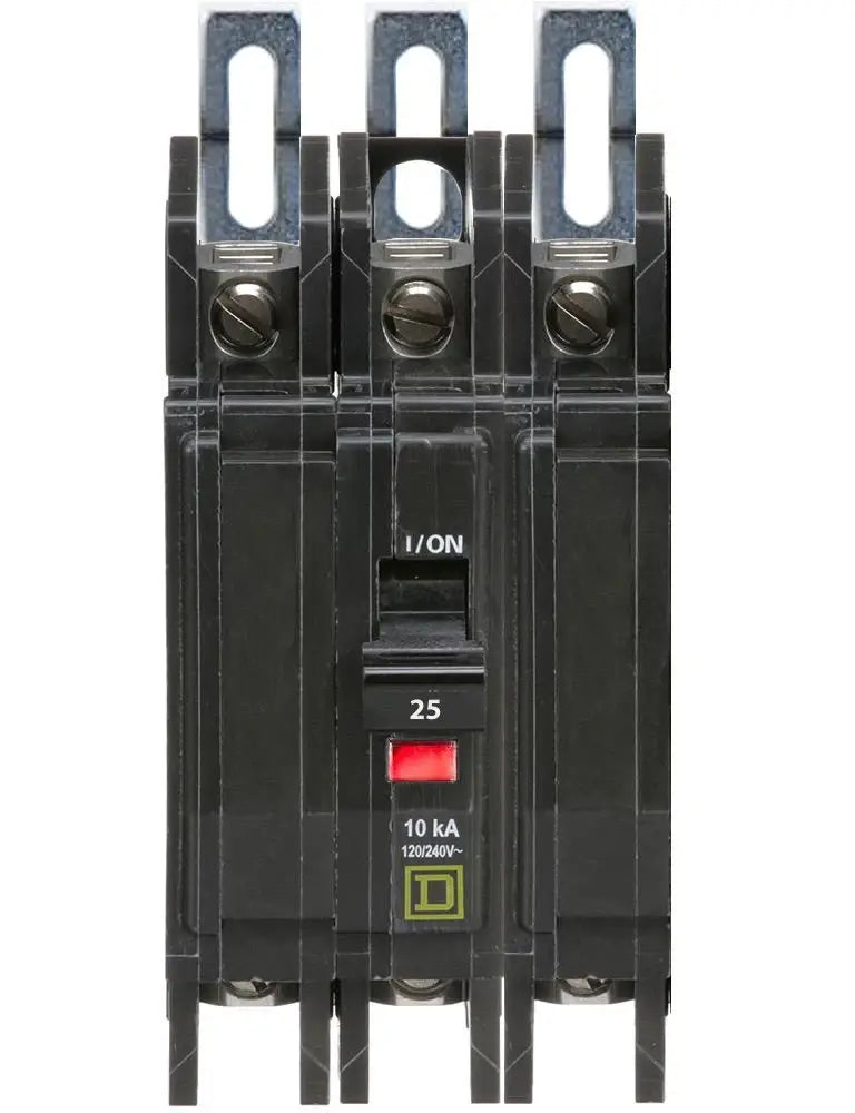 QOU325 - Square D - 25 Amp Circuit Breaker Bolt-On - 25 Amp - 3 Pole - 240 Volt