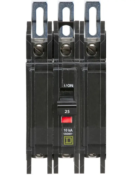QOU325 - Square D - 25 Amp Circuit Breaker Bolt-On - 25 Amp - 3 Pole - 240 Volt