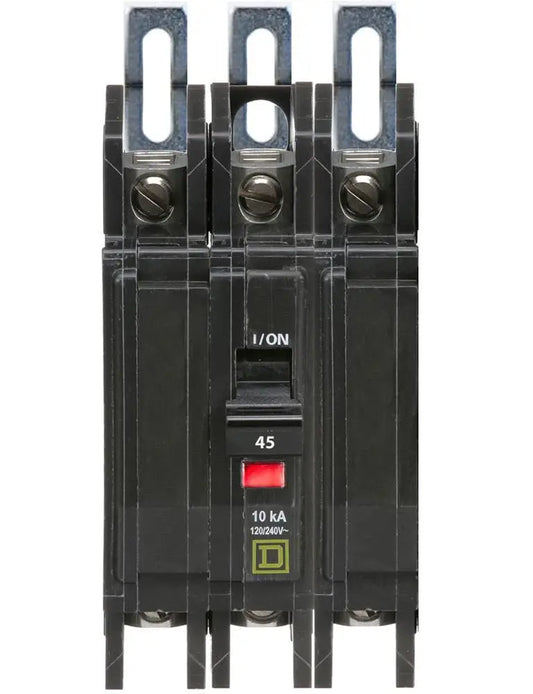 QOU345 - Square D - 45 Amp Circuit Breaker Bolt-On - 45 Amp - 3 Pole - 240 Volt