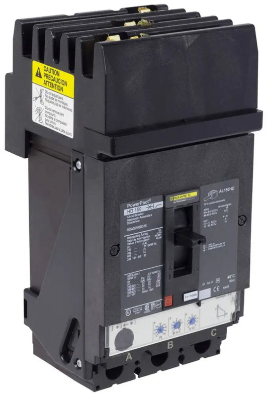 HDA36100U31X - Square D 100A 3-Pole 600V I-Line Circuit Breaker