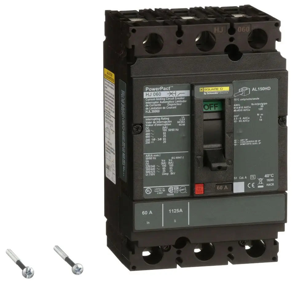 HJL36045 Square D 45A 3-Pole 600V Circuit Breaker