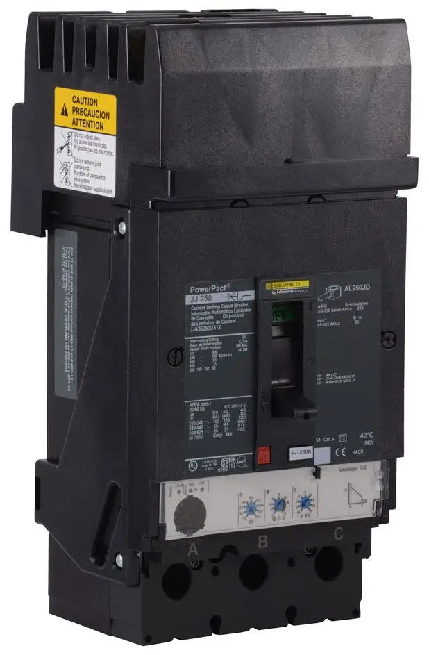 JJA36250U31X Square D 250A 3-Pole 600V I-Line Circuit Breaker