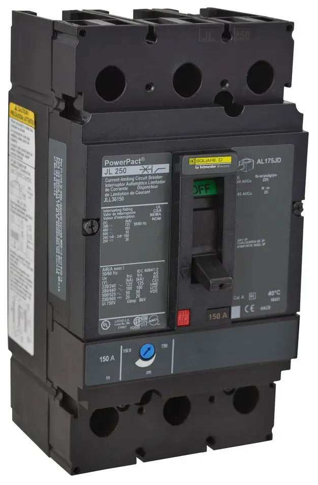 JLL36150 - Square D - Molded Case Circuit Breaker Feed-Thru - 150 Amp - 3 Pole - 600 Volt