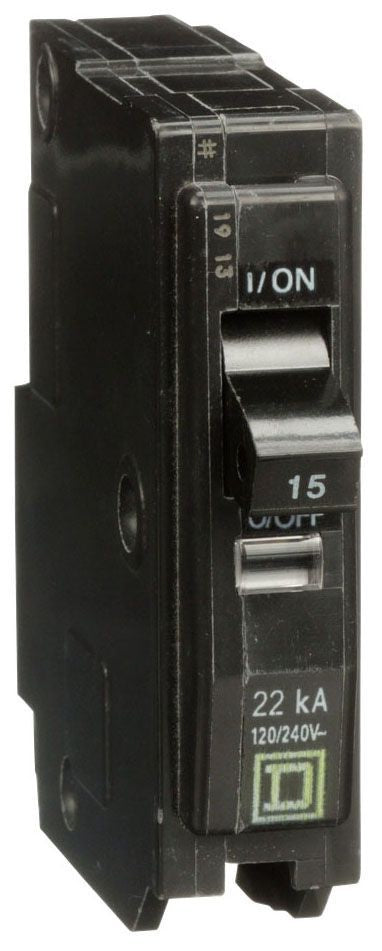 Square D Qo115Vh 1 Pole Standard Trip Plug In Circuit Breakers - Front View