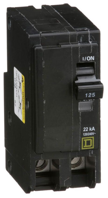 Square D Qo2125Vh 2 Pole Standard Trip Plug In Circuit Breakers - Front View