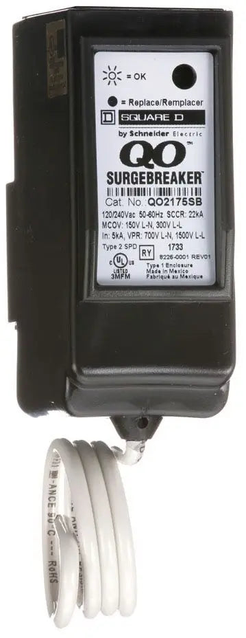 QO2175SB - Square D QO 2-Pole 120/240V Whole-Home Surge Protective Device (SPD)