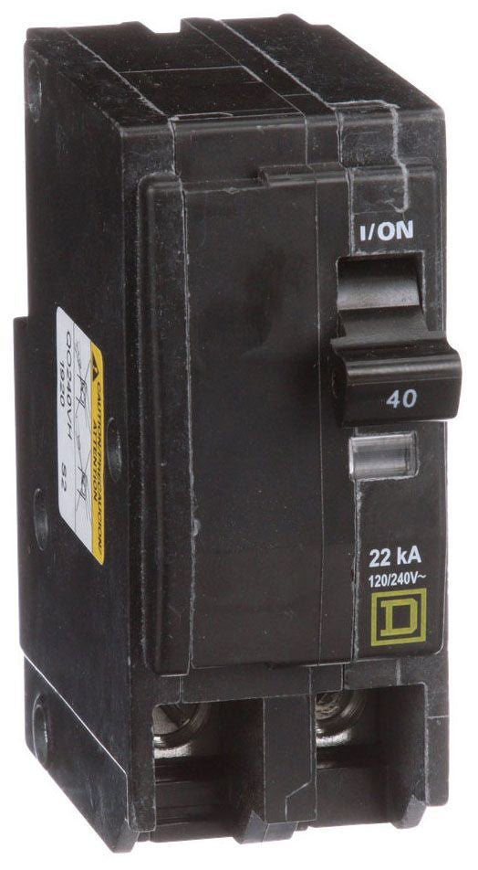 Square D Qo240Vh 2 Pole Standard Trip Plug In Circuit Breakers - Front View