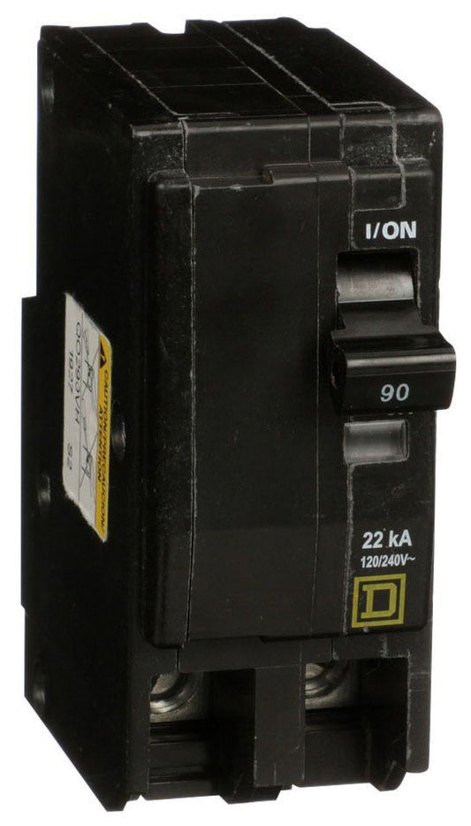 Square D Qo290Vh 2 Pole Standard Trip Plug In Circuit Breakers - Front View