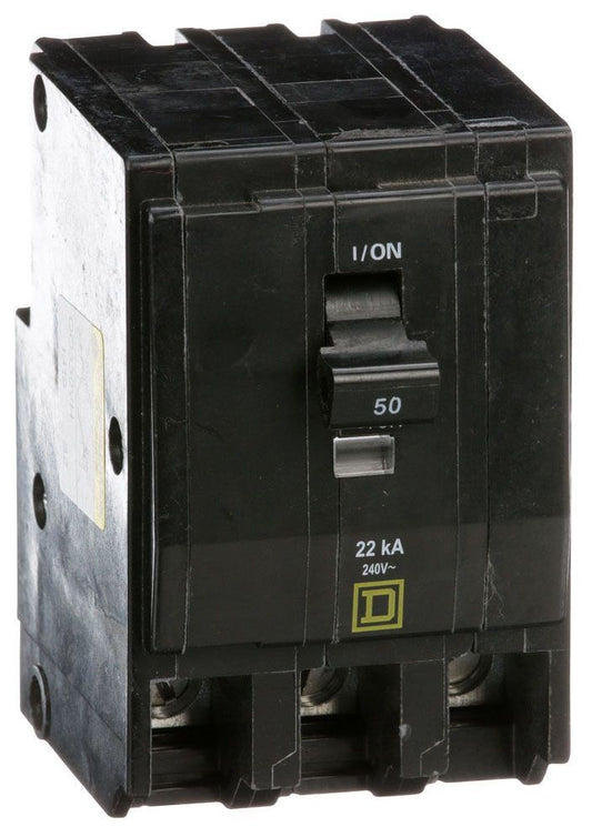 Square D Qo350Vh 3 Pole Standard Trip Plug In Circuit Breakers - Front View