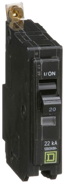 Square D Qob120Vh 1 Pole Standard Trip Bolt On Circuit Breakers - Front View