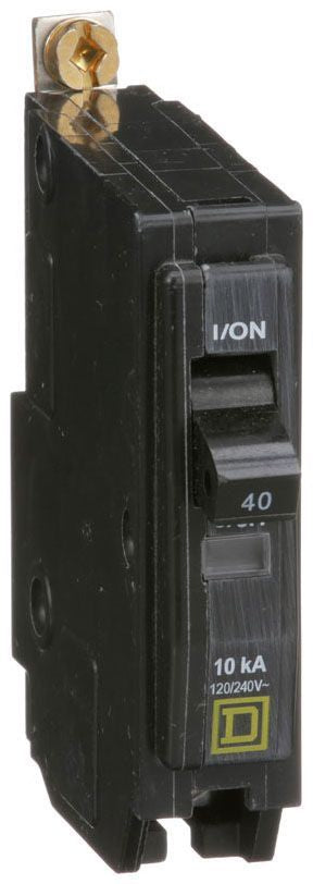 Square D Qob140 1 Pole Standard Trip Bolt On Circuit Breakers - Front View