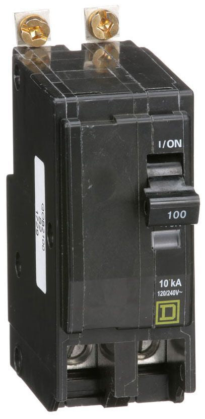 Square D Qob2100 2 Pole Standard Trip Bolt On Circuit Breakers - Front View