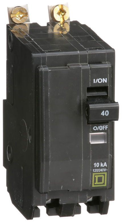 Square D Qob240 2 Pole Standard Trip Bolt On Circuit Breakers - Front View